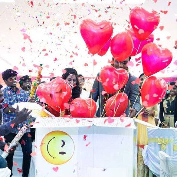 50 Helium Balloons Surprise Box Delivery - India