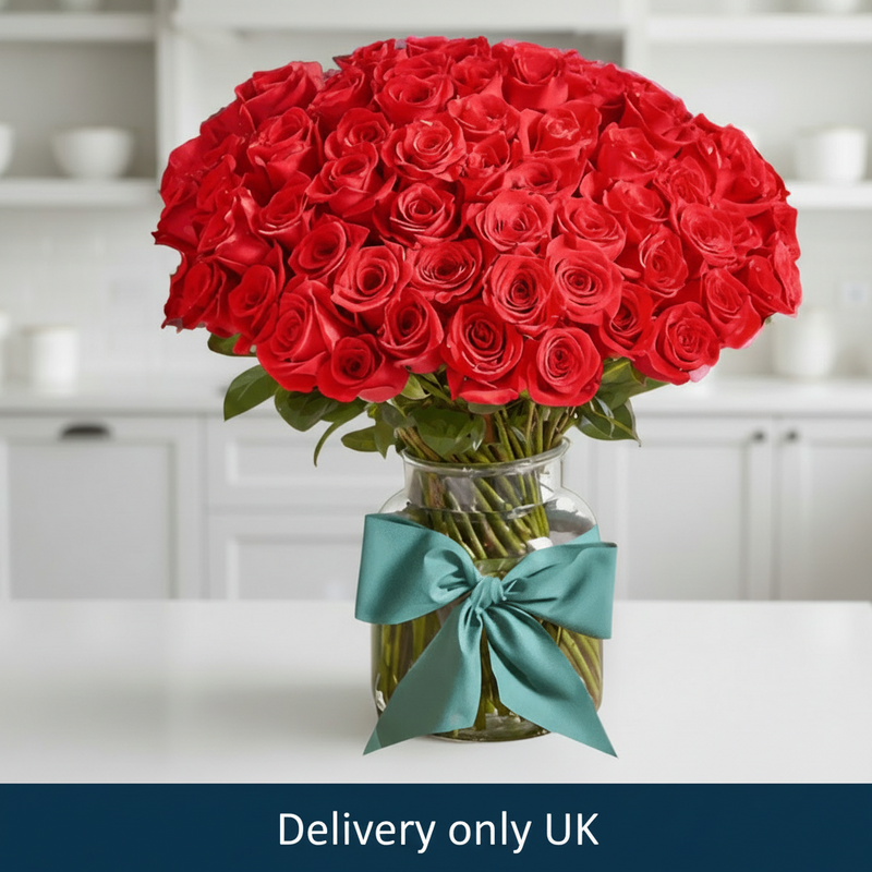 100 Red Roses - UK