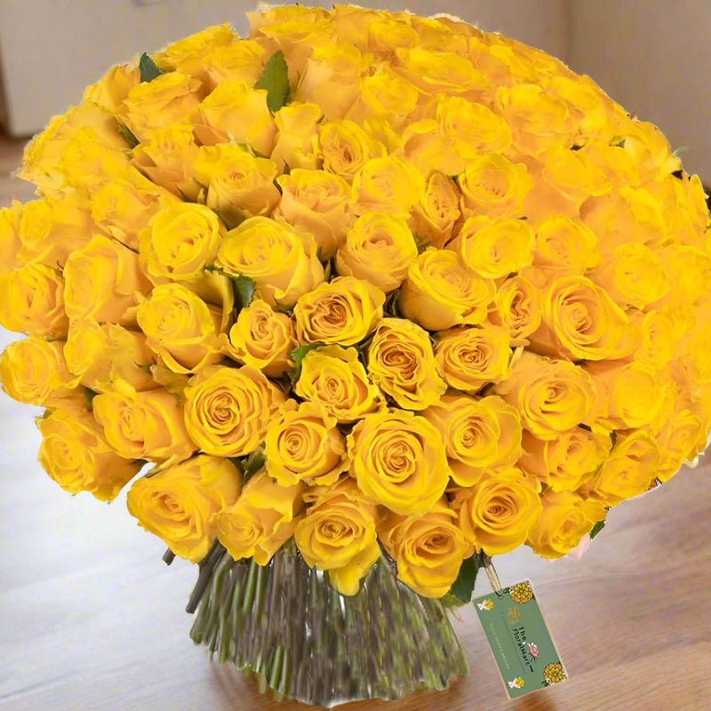 Stunning Giant 100 Roses Bunch - UAE