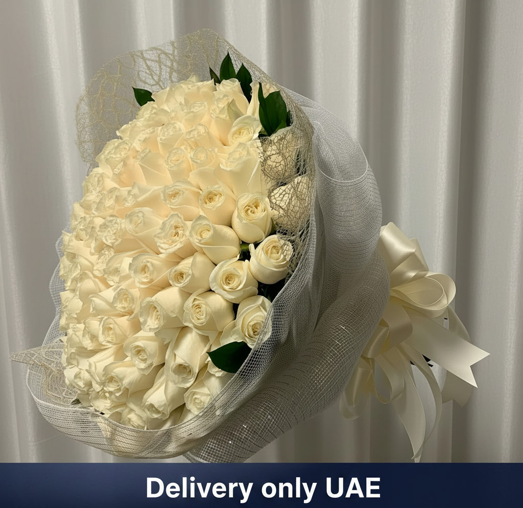 White Roses Bouquet - UAE Delivery