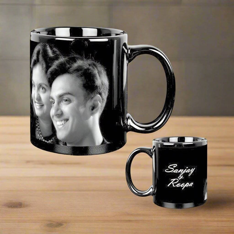 Black with White Patch Mug - India