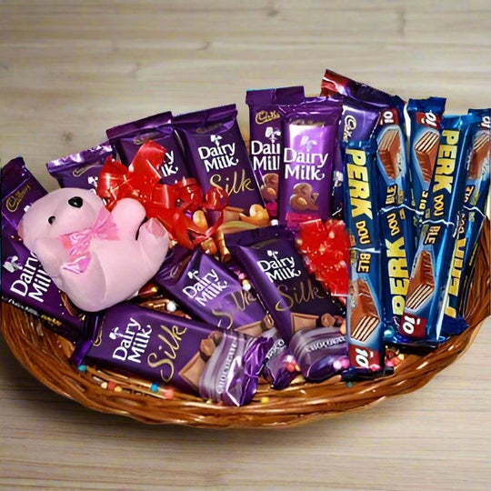 Chocolate Basket with Teddy - India