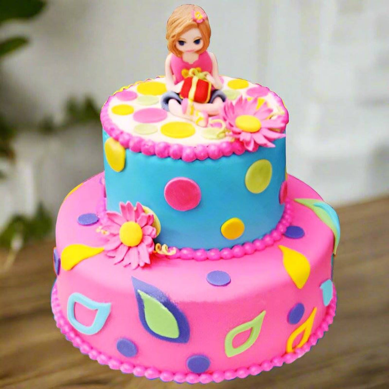 Double Step Cake as Gift - India