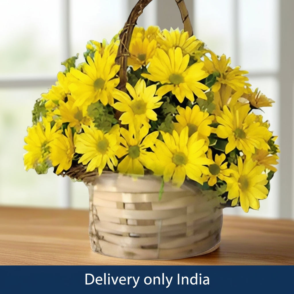 Basket of Yellow Flowers – India