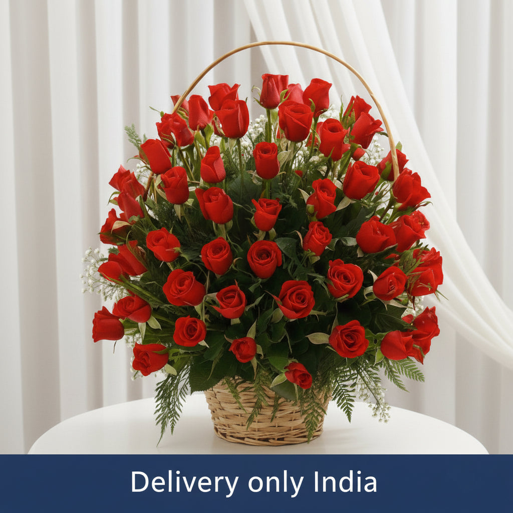 Red Roses Basket – India