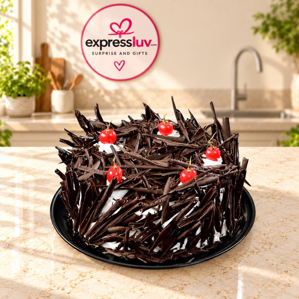 Black Forest Cake with Chocolate Shavings – cake delivery in India
