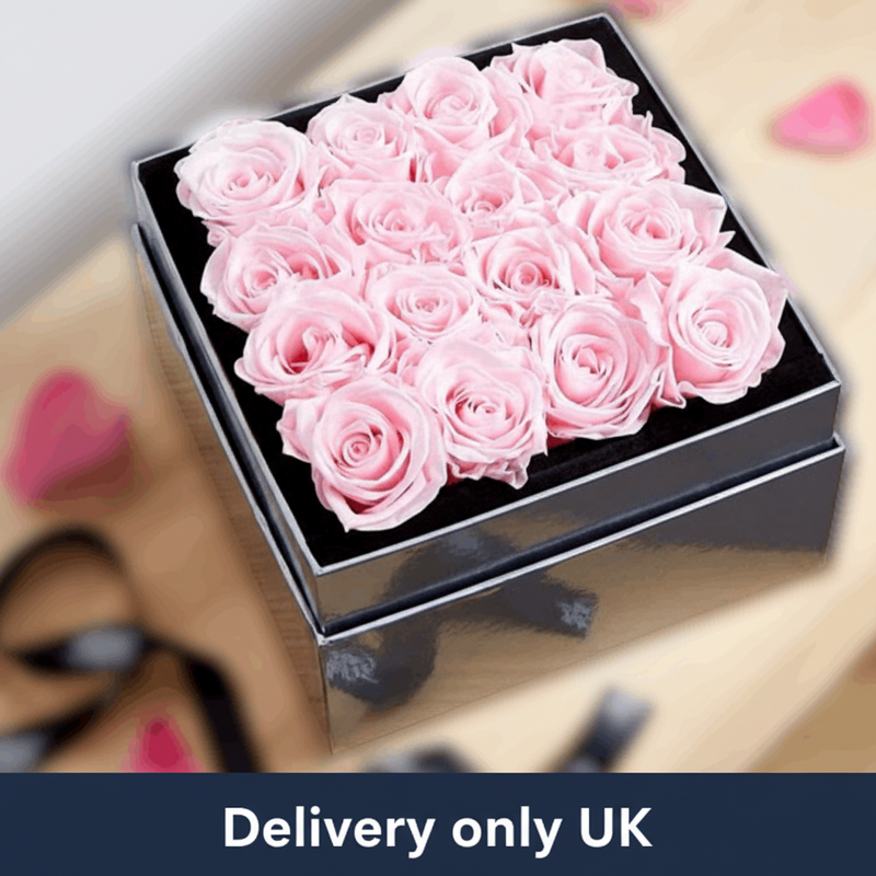 16 Everlasting Pink Roses - UK