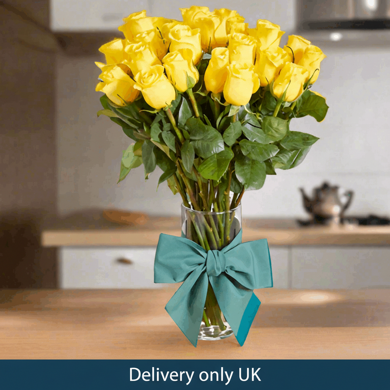 Yellow Roses Uk Buy 12 Yellow Roses Bouquet - UK | Fresh Flower Delivery | Expressluv