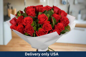 24 Red Roses Bouquet  - USA