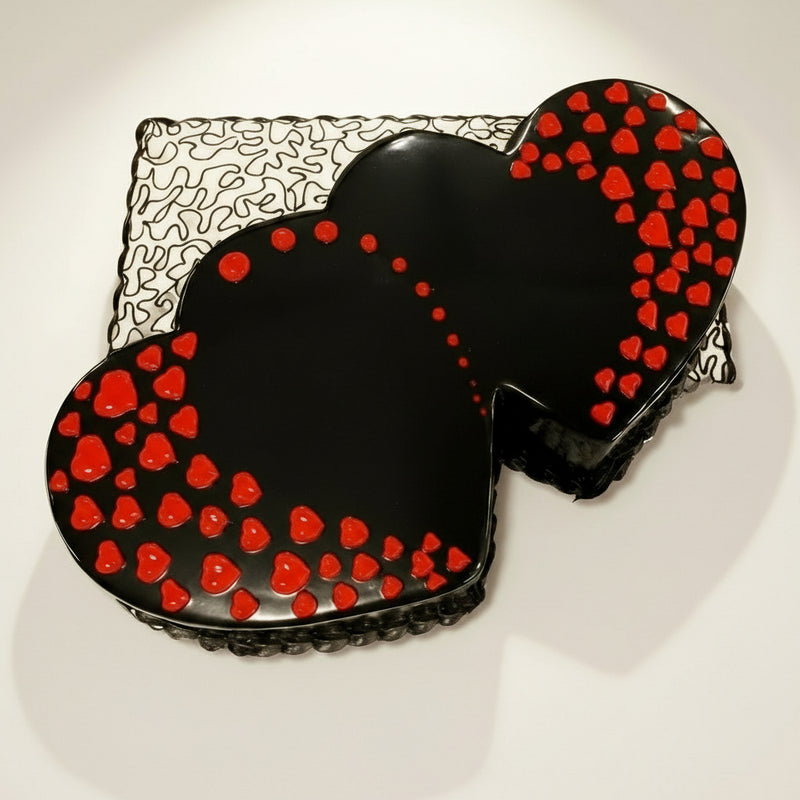 Twin Heart Chocolate Cake - 3kgs