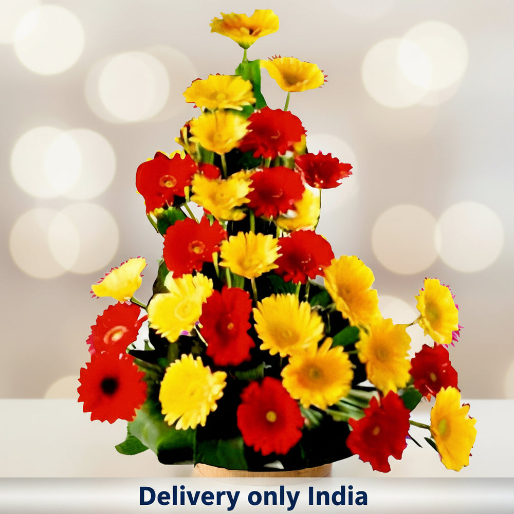 Basket of Mixed Gerberas – India