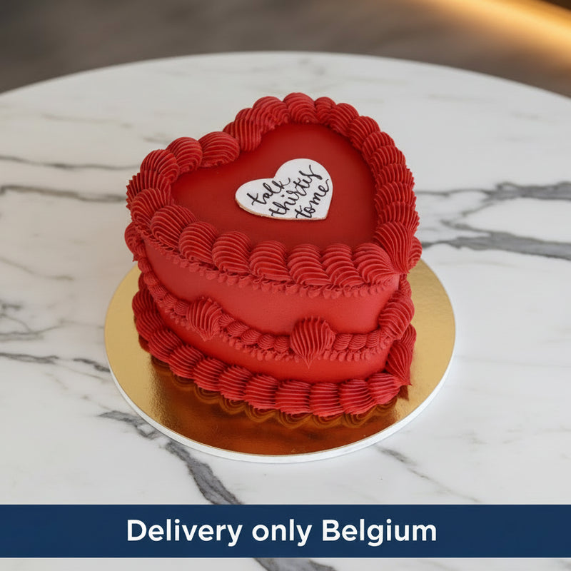 Retro Heart Cake – Vanilla & Milk Chocolate - Belgium