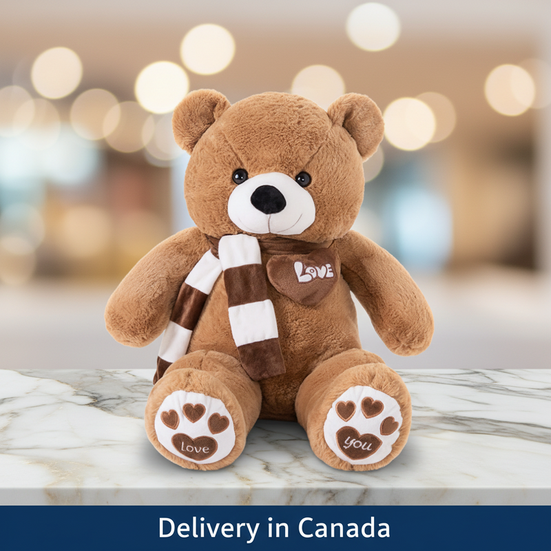 Brown Teddy Bear - Soft Stuffed Animal - Canada