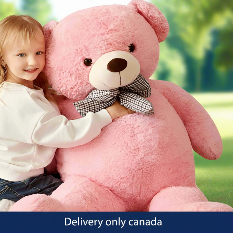 Giant Teddy Bear Stuffed Animal -  Pink - 47 inches - Canada