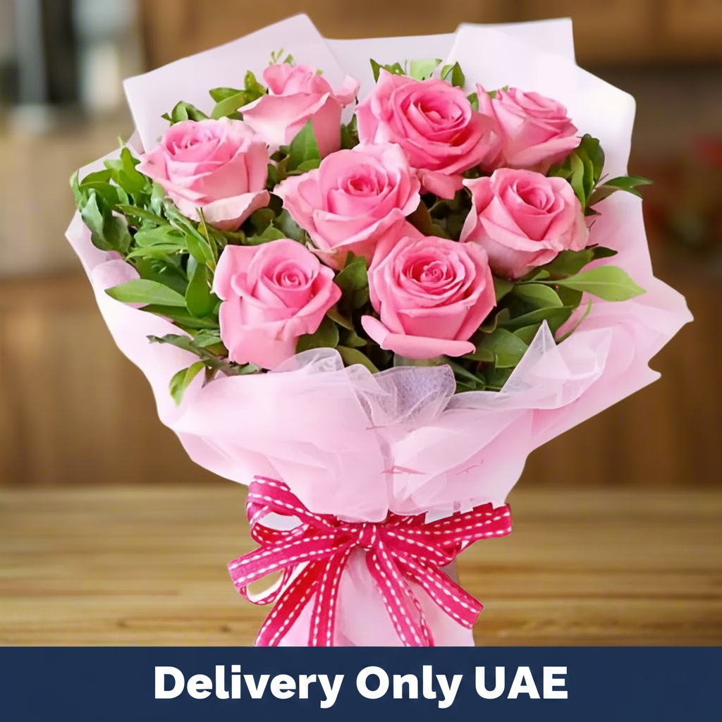 Pink Roses Bouquet - UAE Delivery
