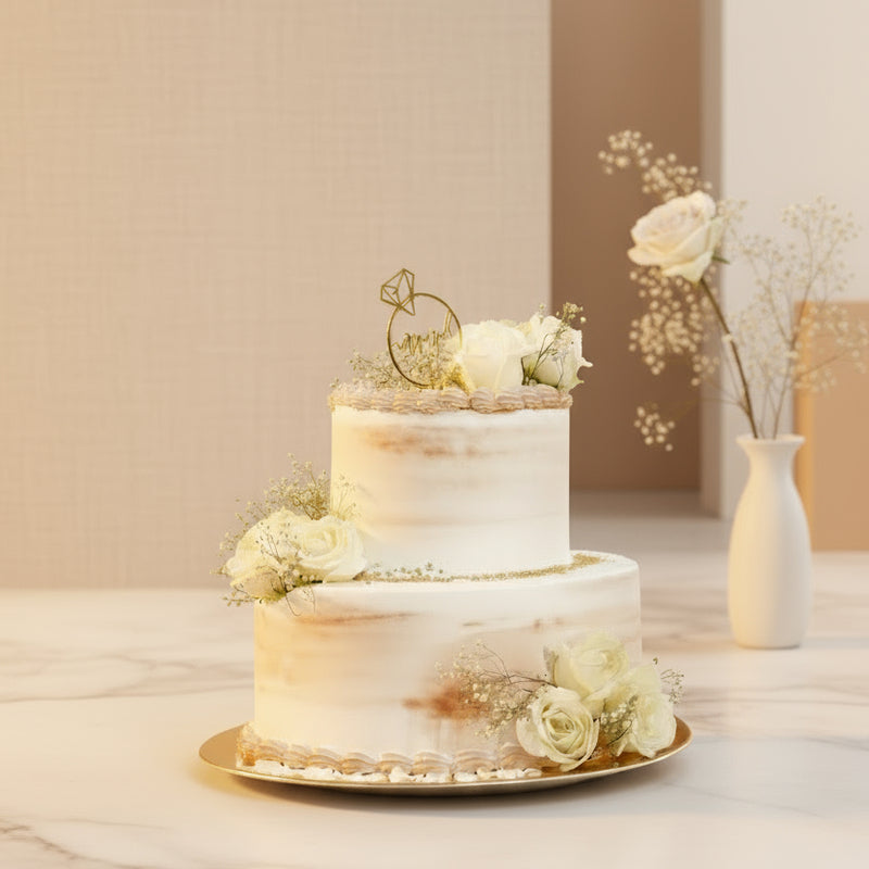 Send White Beauty Step Cake to India