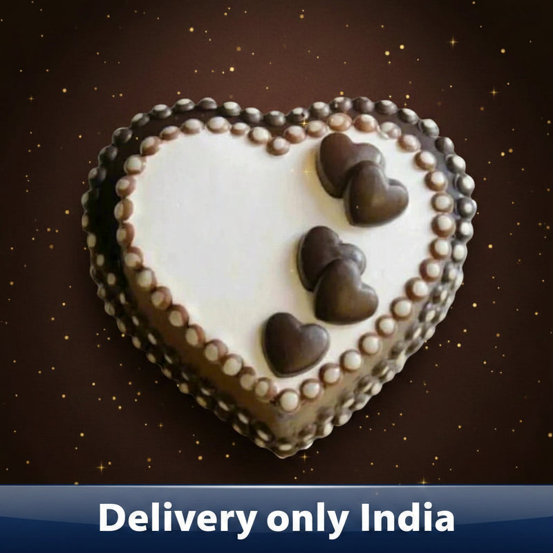 Heart-shaped Chocolate Cake - India