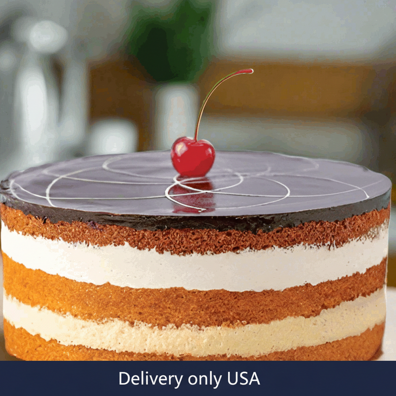 Chocolate Semi Naked Cake with Cream - USA