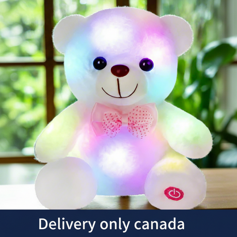 Light up White Teddy Bear LED - Canada