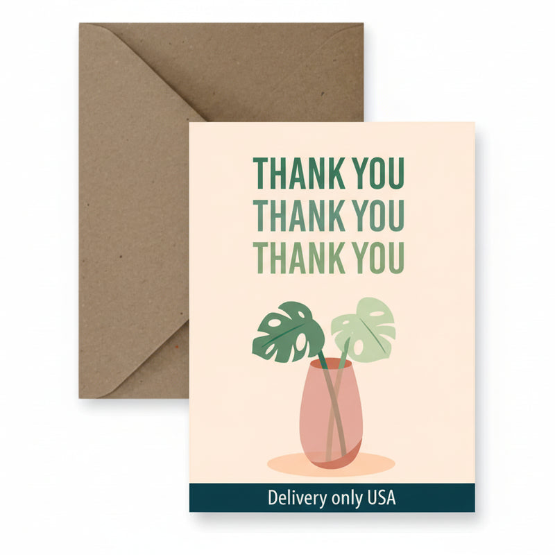 Thank You Greeting Card - USA