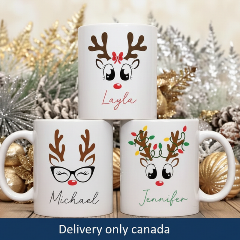 Family of 3 Customized Mugs - Canada