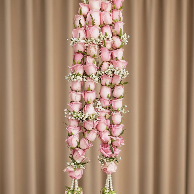 Pair of Pink Roses Garland