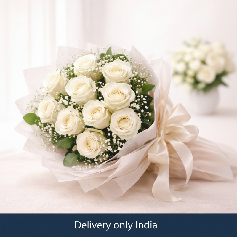 White Roses Bunch - India