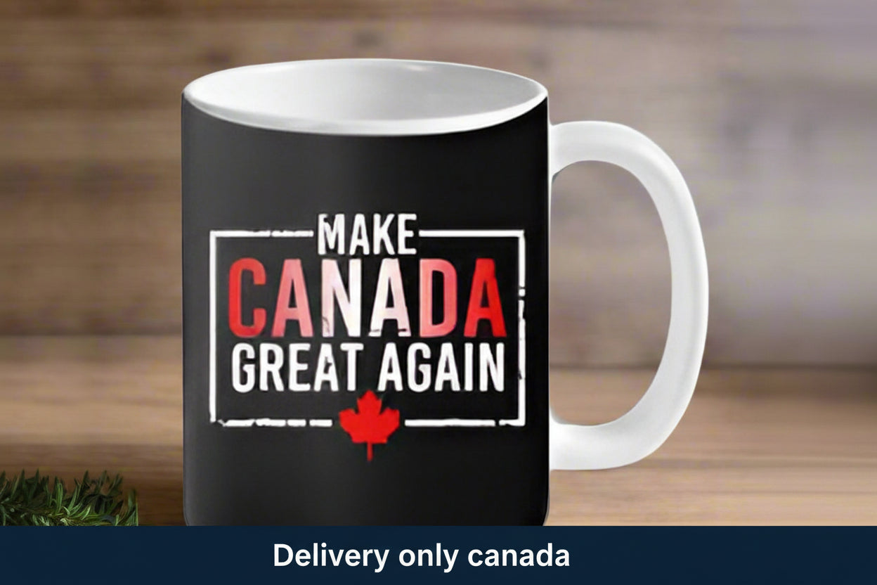Black mug with 'Make Canada Great Again' text