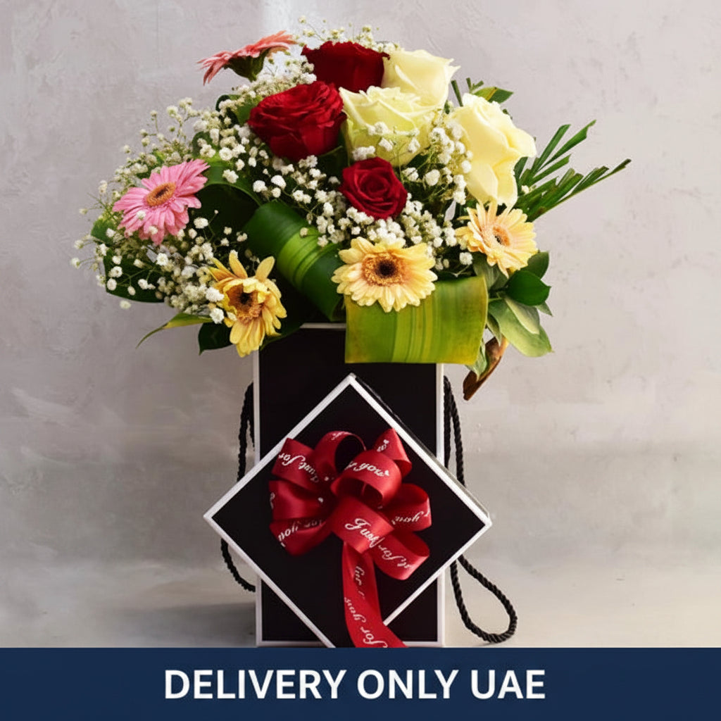 Mixed Flowers Arrangement - UAE Delivery