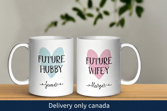 Future Hubby and Wifey Mug Set – delivery in Canada
