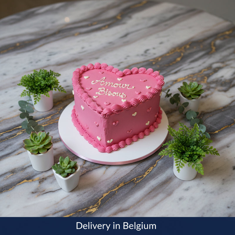 Pink Vintage Love Cake - Belgium