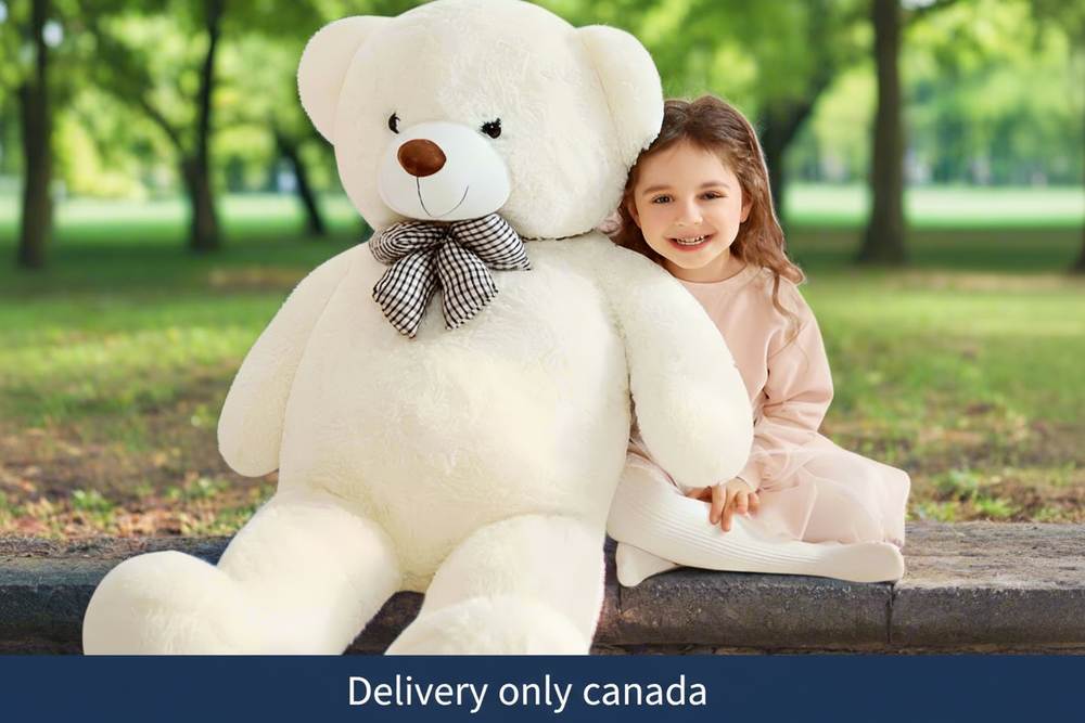 Giant Teddy Bear Stuffed Animal White 47 inches – delivery in Canada