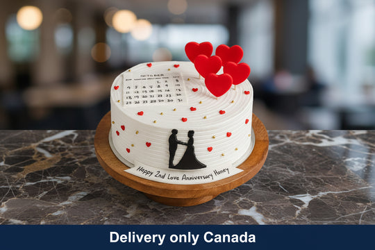 Love Calendar Wedding Anniversary Cake – delivery in Canada