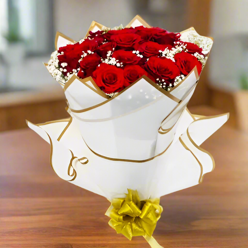 Romantic 20 Red Roses Bouquet - UAE