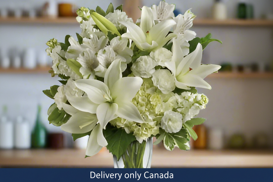Pure Love Bouquet in a Vase – delivery in Canada