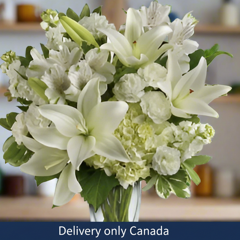 Pure Love Bouquet in a Vase - Canada
