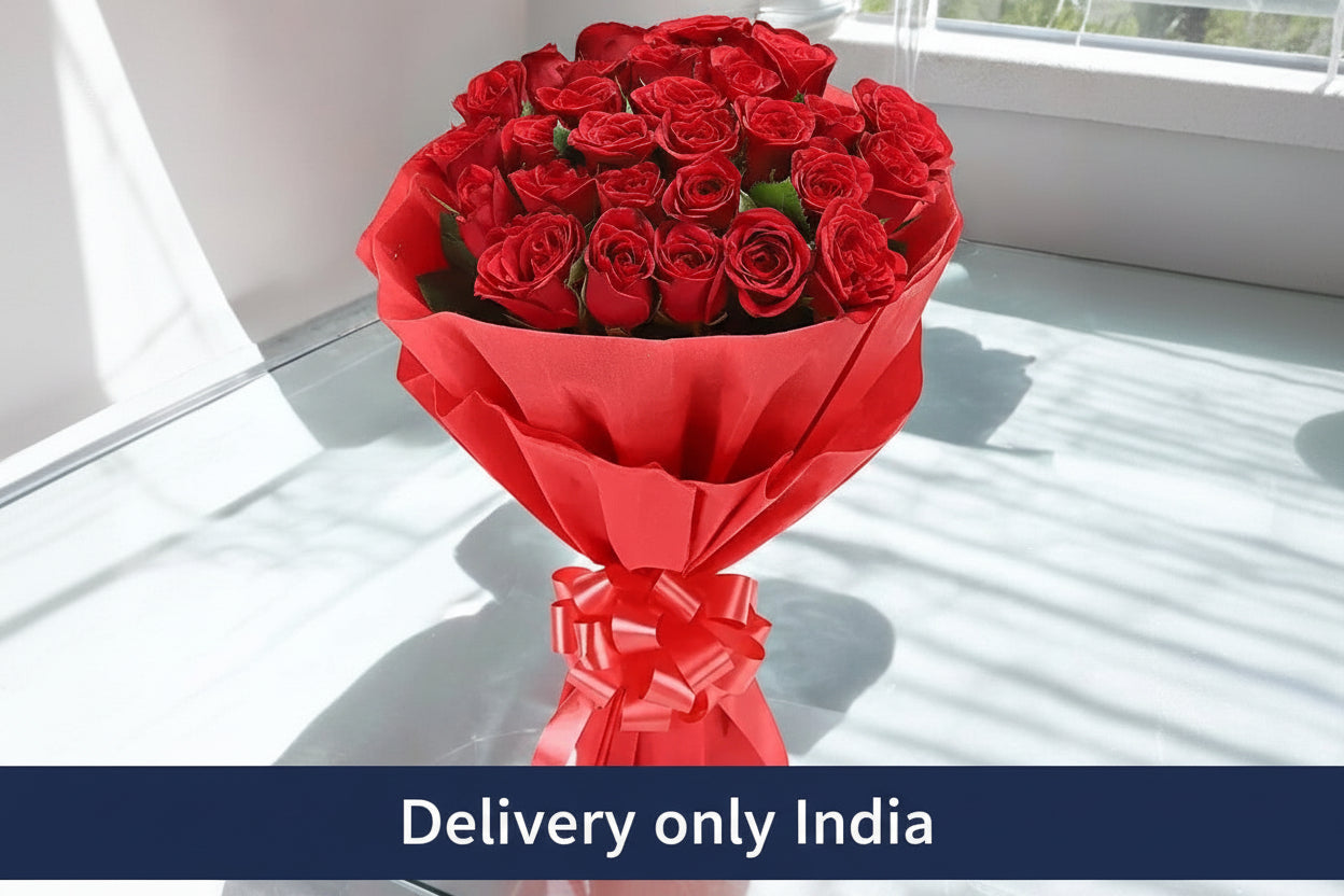 30 Red Roses Bouquet – India