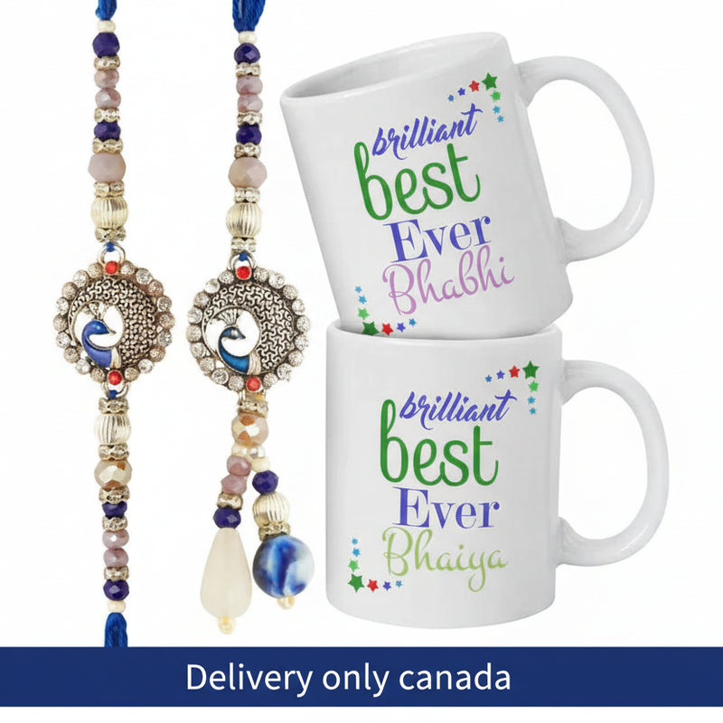 Two Rakhi and Couple Mugs - Canada