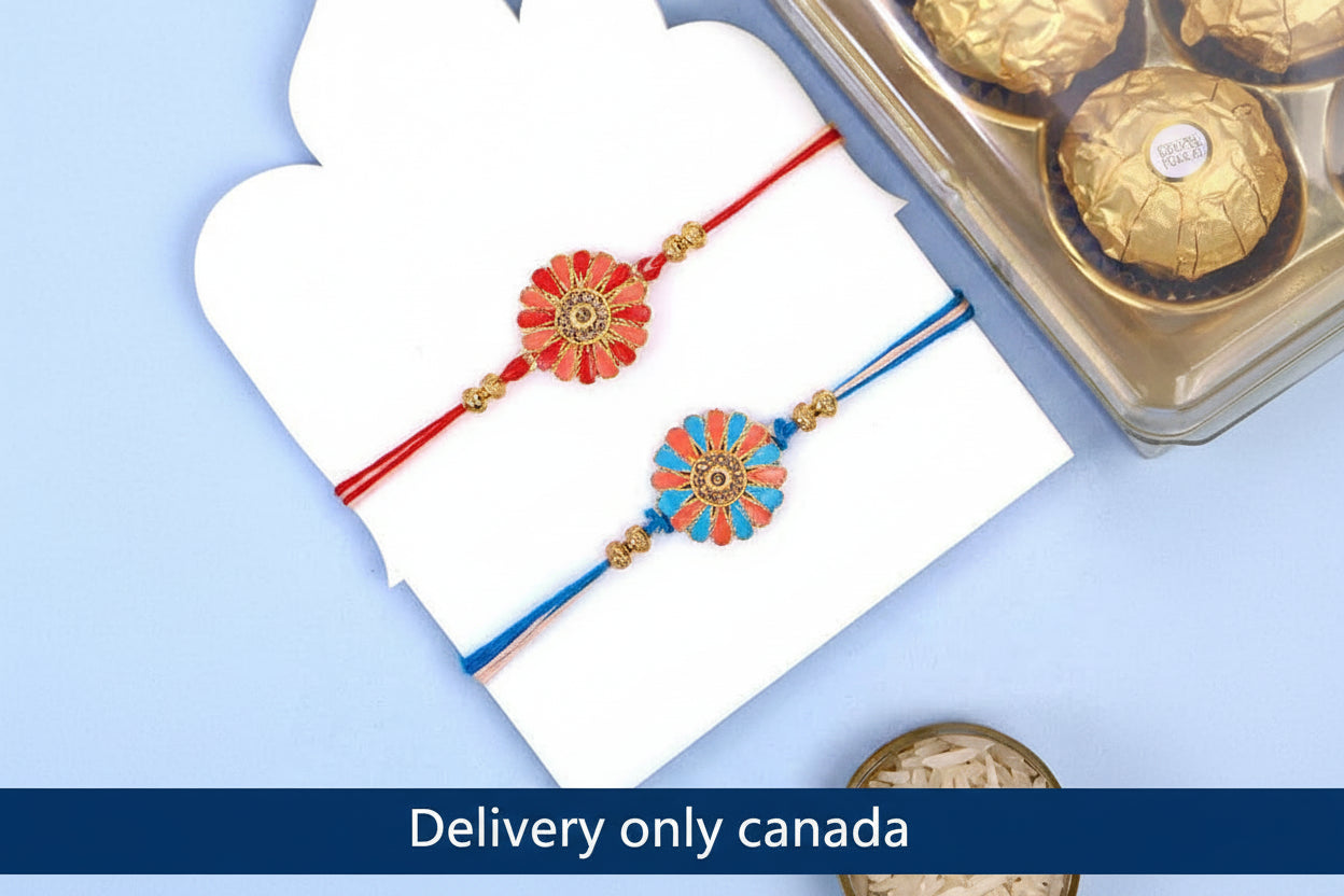 Two Rakhi and Ferrero Rocher chocolates – delivery in Canada