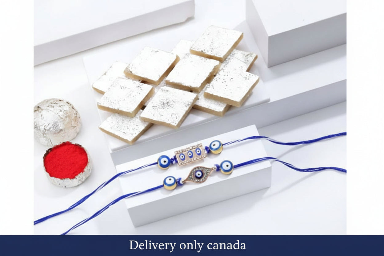 Two Rakhi and Kaju Katli Pack – delivery in Canada
