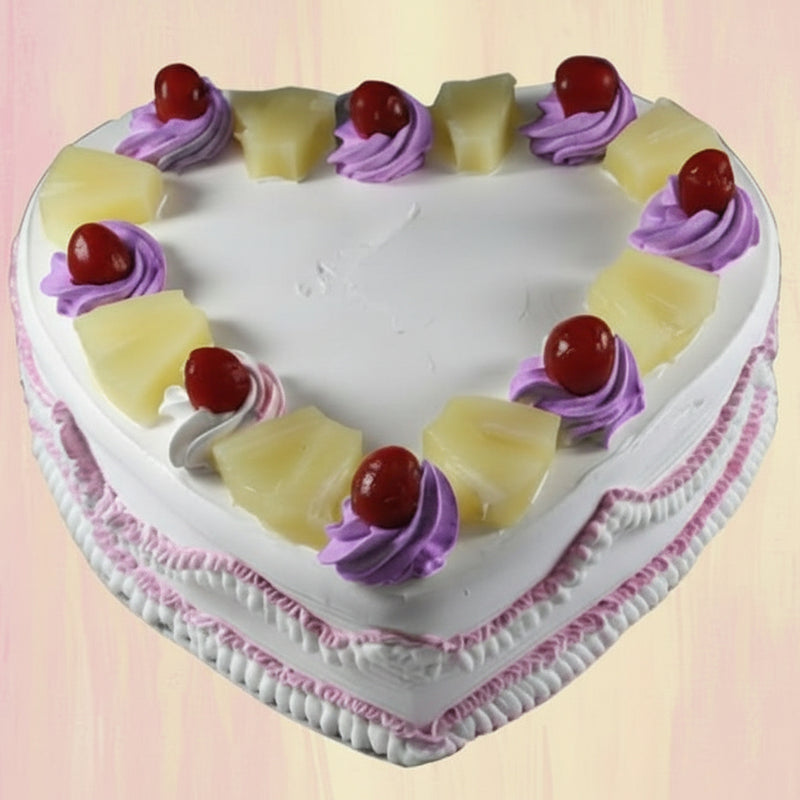 Heart Shape Pineapple cake