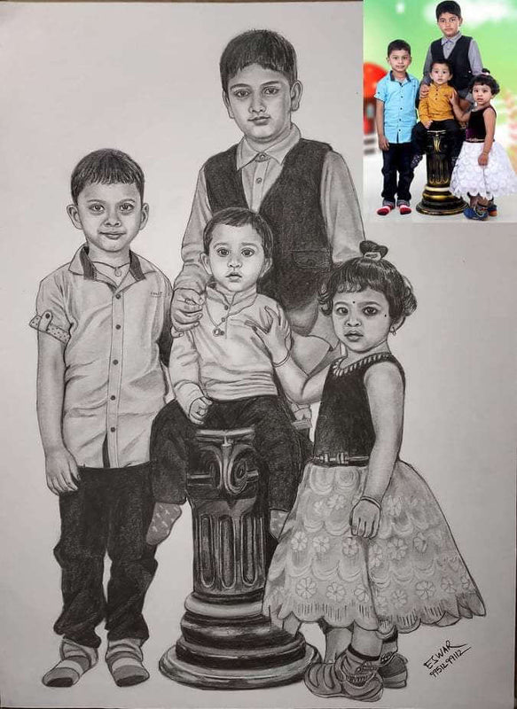 Pencil Art for Cousins