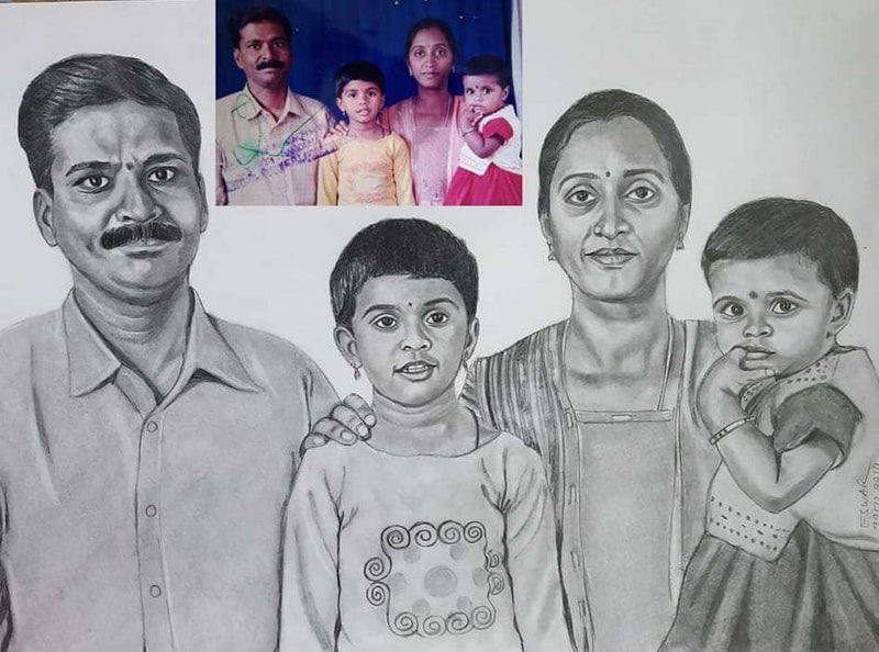 Pencil Art for Family