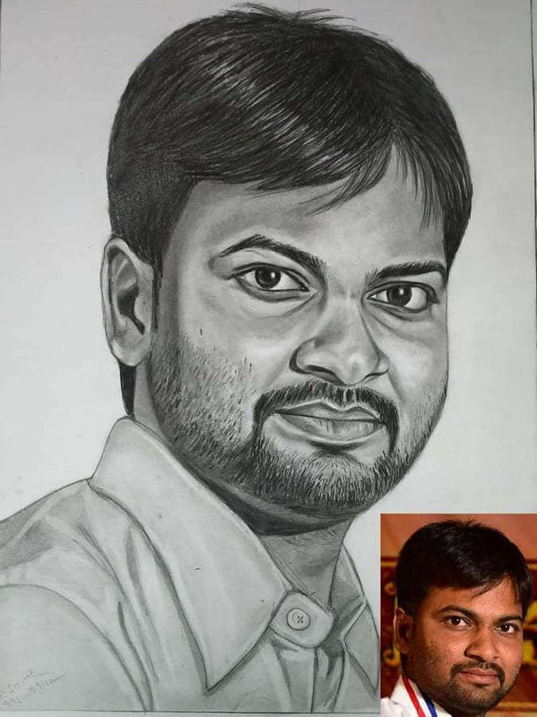 Pencil Art for Husband - India