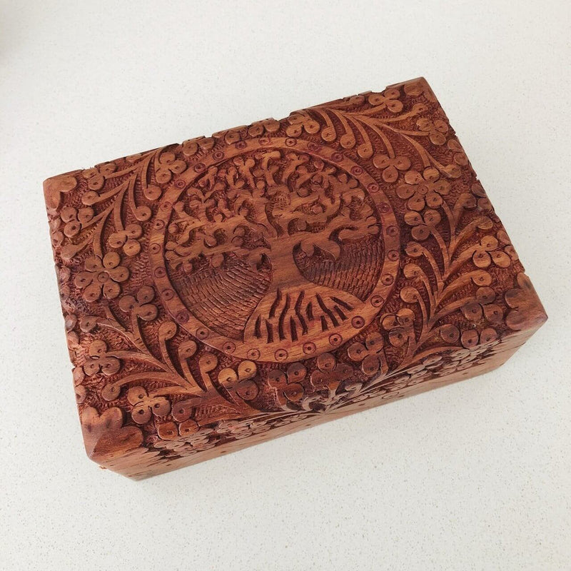 Healthy Mix nuts with Wooden Handmade Carved Box - FOR AUSTRALIA