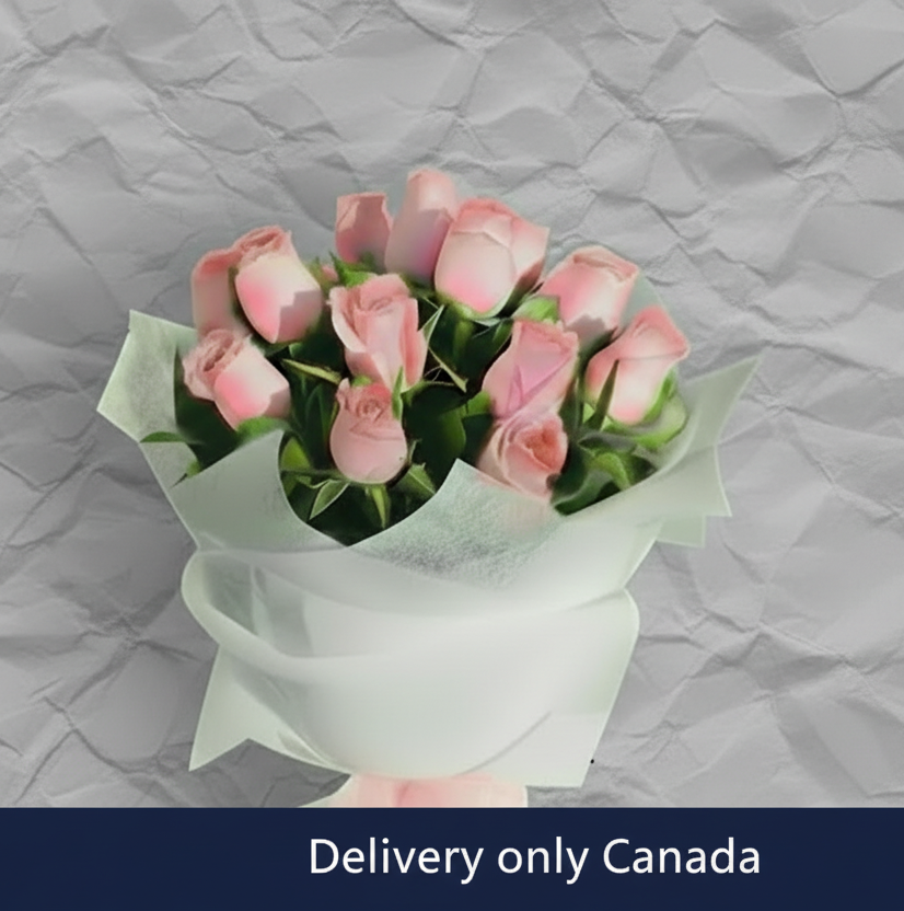 Pink Roses Bouquet - Expressluv