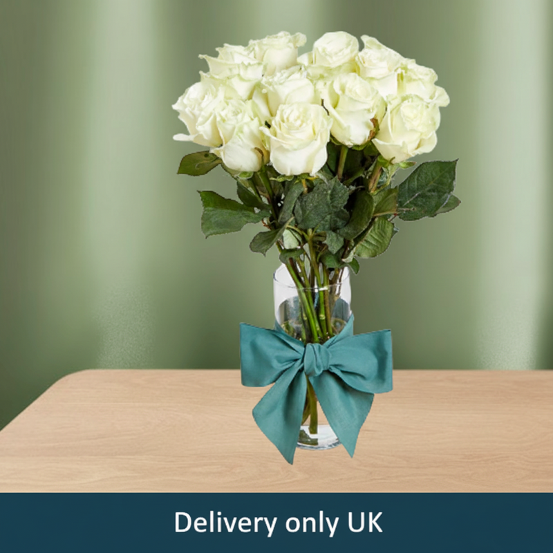 One Dozen White Roses - UK