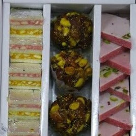 Kaju Strawberry, Dry Fruit Laddu, Ganga Jamuna Barfi 500 gm