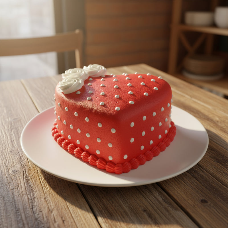 Strawberry Valentine Cake - India