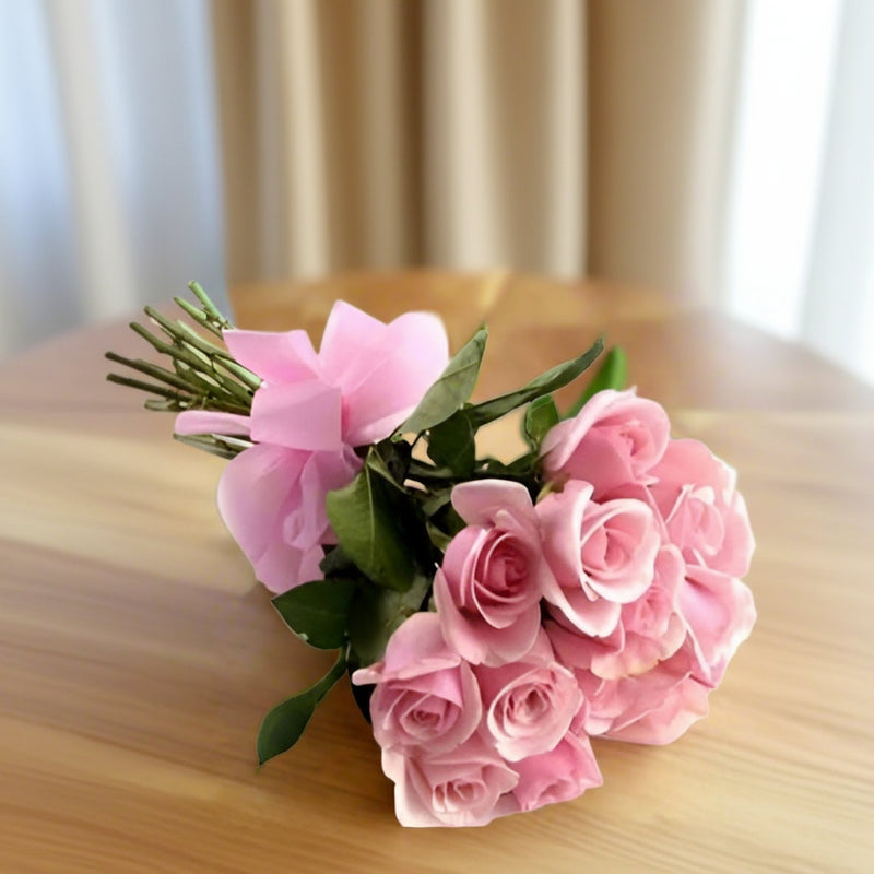 Send Pink Roses Bunch Online | Order Flowers in India